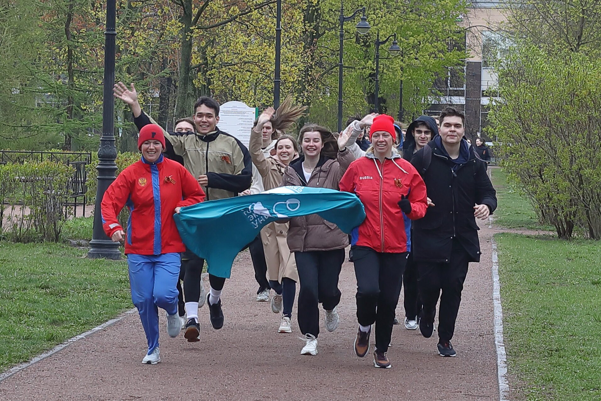 В&nbsp;СПбГЭУ прошла акция «1945 шагов к&nbsp;Победе»